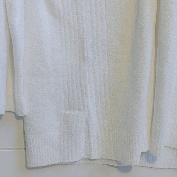 Barefoot Dreams Cozychic Ultra Lite Knit V Neck Sweater Women's XL White Tunic - Picture 6 of 12